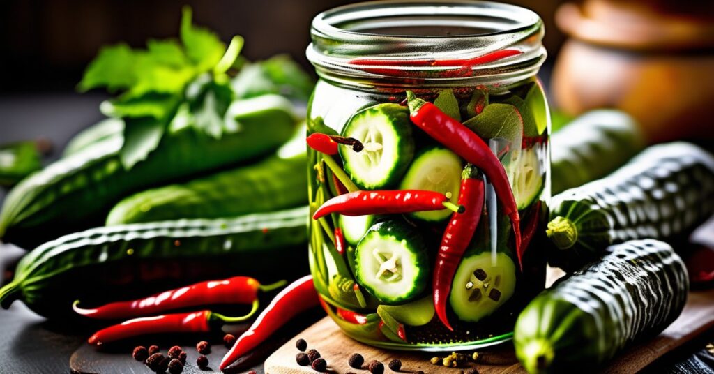 Ogórki konserwowe z chili: Pikantny przetwór w słoikach