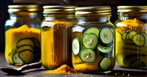 Ogórki z kurkumą na zimę – orzeźwiające ogórki w zalewie curry