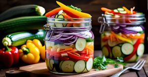 Sałatka z cukinii na zimę: Przetwór z cukinii z octem i curry