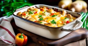 Zapiekanka ziemniaczana z kurczakiem: Pyszna i aromatyczna uczta!