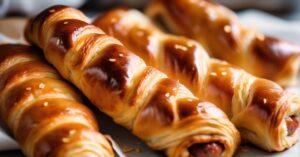 Parówki w cieście francuskim: Szybka przekąska z ketchupem i musztardą