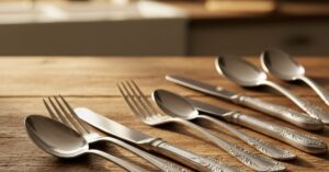 Stal nierdzewna sztućce retro: Elegancja z przeszłości teraz.