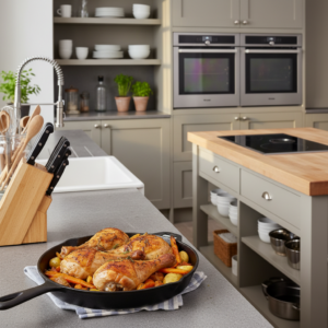 Kuchenne rewolucje: ile piec udka kurczaka i jak urządzić funkcjonalną kuchnię?