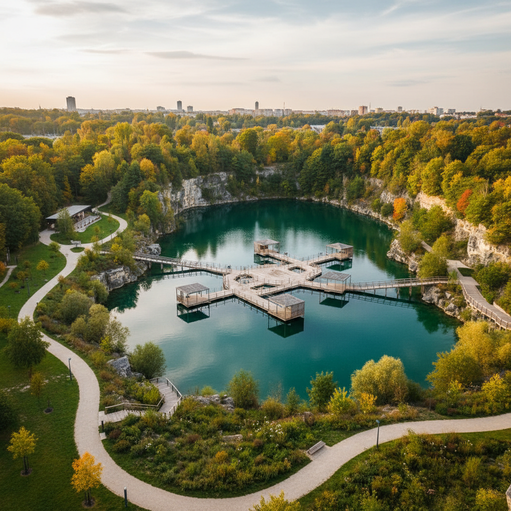 Zakrzówek Kraków: kąpielisko, pływające baseny i park – przewodnik po zalewie