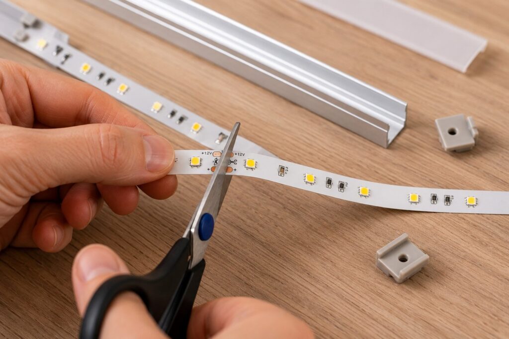 Cięcie taśmy LED